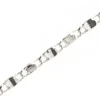 Chaine lien rectangle - laiton flashé argent 925 - qualité premium