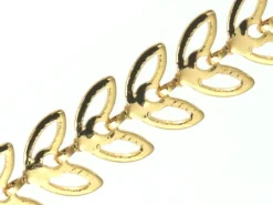 Chaine épi évidée - doré à l'or fin 18K x 20 cm