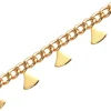 Chaine triangles ethnique - doré à l'or fin 18K x 20 cm