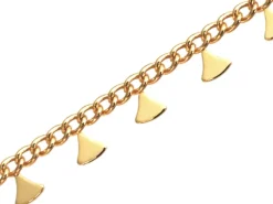 Chaine triangles ethnique - doré à l'or fin 18K x 20 cm