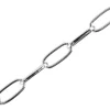 Chaine trombone 6 x 2 mm - laiton flashé argent 925 - qualité premium