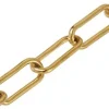 Chaine trombone dorée 17x7 mm - acier inoxydable 304 x 20 cm