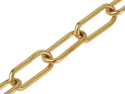 Chaine trombone dorée 17x7 mm - acier inoxydable 304 x 20 cm