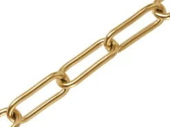 Chaine trombone dorée 17x7 mm - acier inoxydable 304 x 20 cm