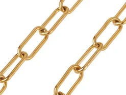 Chaine trombone dorée 17x7 mm - acier inoxydable 304 x 20 cm