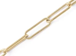 Chaine trombone dorée 10x3 mm - acier inoxydable 304 x 20 cm
