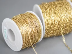 Chaine vénitienne 1,2 mm - laiton doré à l'or fin 18K - qualité premium