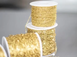 Chaine vénitienne 1,2 mm - laiton doré à l'or fin 18K - qualité premium