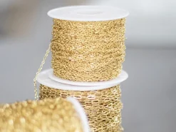 Chaine vénitienne 1,2 mm - laiton doré à l'or fin 18K - qualité premium