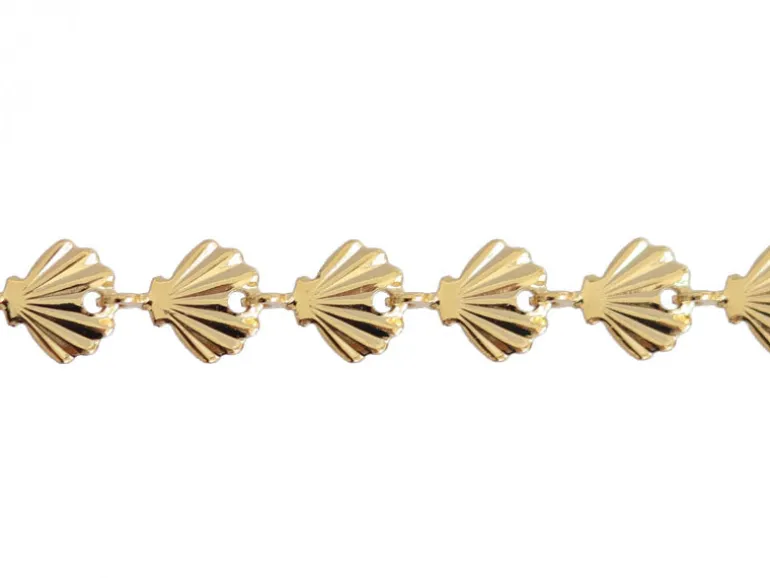 Chaîne coquillage - Doré à l'or fin 18k