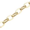 Chaîne en acier inoxydable 304 - 6,6 x 4 mm - doré à l'or fin 18 K x 20 cm