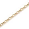 Chaîne forçat à facettes 2,3 x 1,4 mm - doré à l'or fin 18 K x 20 cm