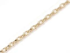Chaîne forçat à facettes 2,3 x 1,4 mm - doré à l'or fin 18 K x 20 cm