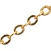 Chaîne forçat 1,8 x 2 mm - doré à l'or fin 24 K x 20 cm