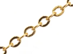 Chaîne forçat 1,8 x 2 mm - doré à l'or fin 24 K x 20 cm
