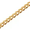 Chaîne gourmette 2 mm - dorée à l'or fin 24 K x 20 cm