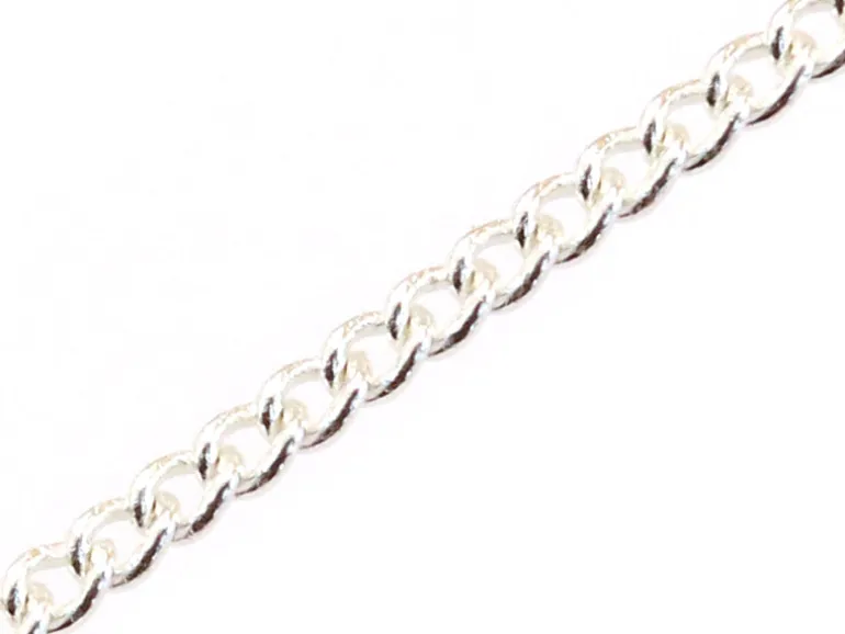 Chaîne gourmette 2 mm - flash argent 925 x 20 cm