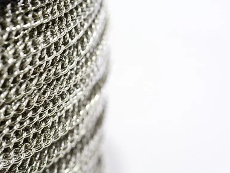 Chaîne gourmette 3,7 mm couleur argent x 20 cm