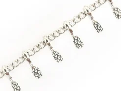 Chaîne gouttes martelées - flash argent 925 x 20 cm