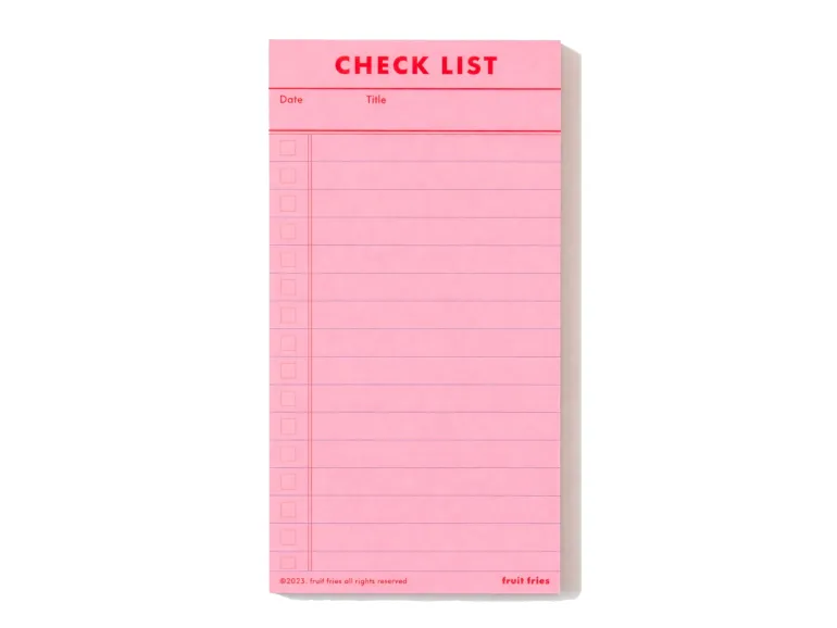 Check List Vintage rose - Fruit Fries Design Lab