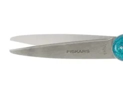 Ciseaux collège Fiskars 18 cm bleu pailleté