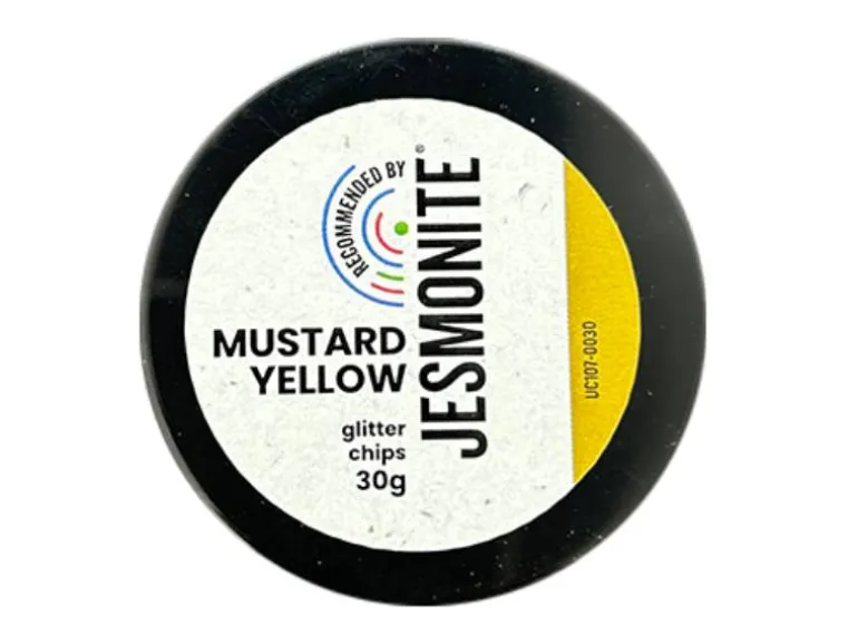 Éclats de paillettes pour Jesmonite 30 gr - Jaune moutarde