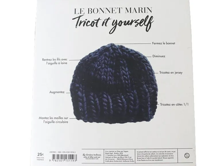 Coffret bonnet marin à tricoter