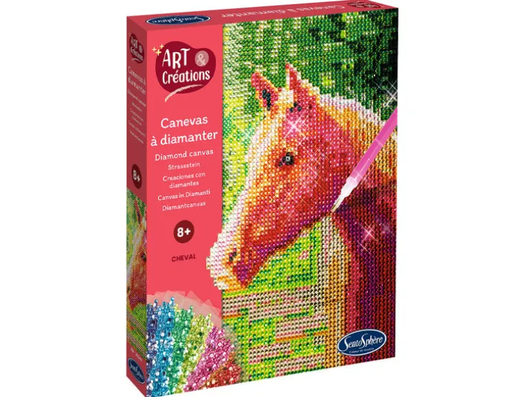 Coffret canevas à diamanter - Cheval