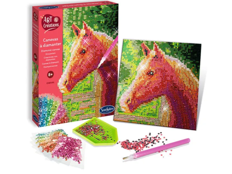 Coffret canevas à diamanter - Cheval