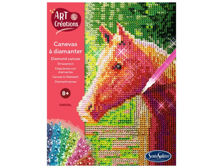 Coffret canevas à diamanter - Cheval