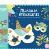 Coffret créatif - mes masques étincellants - 3 masques à décorer
