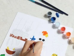 Coffret peinture au numéro - Petit Pinceau - La fille aux chats par Guillaume Denaudhome