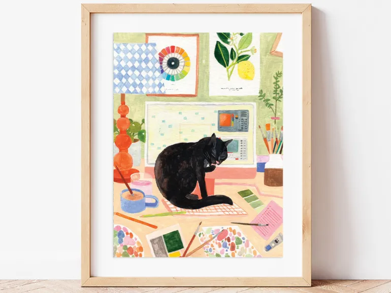 Coffret peinture au numéro - Petit Pinceau - La pause du chat