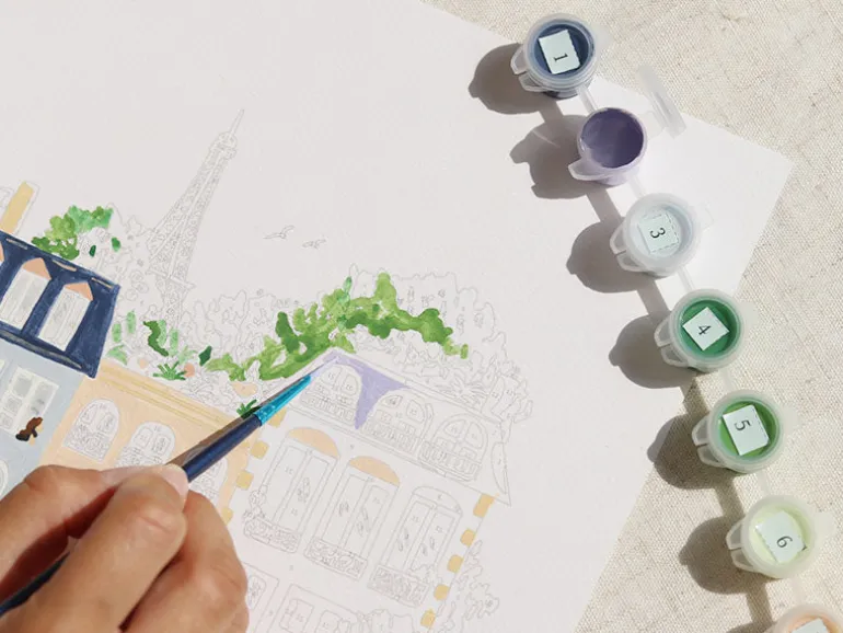 Coffret peinture au numéro - Petit Pinceau - Paris par Sabina Fenn