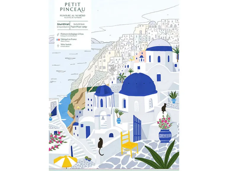 Coffret peinture au numéro - Petit Pinceau - Santorini par Maja Tomljanovic