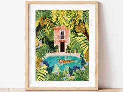 Coffret peinture au numéro - Petit Pinceau - Tiger relaxing in my pool