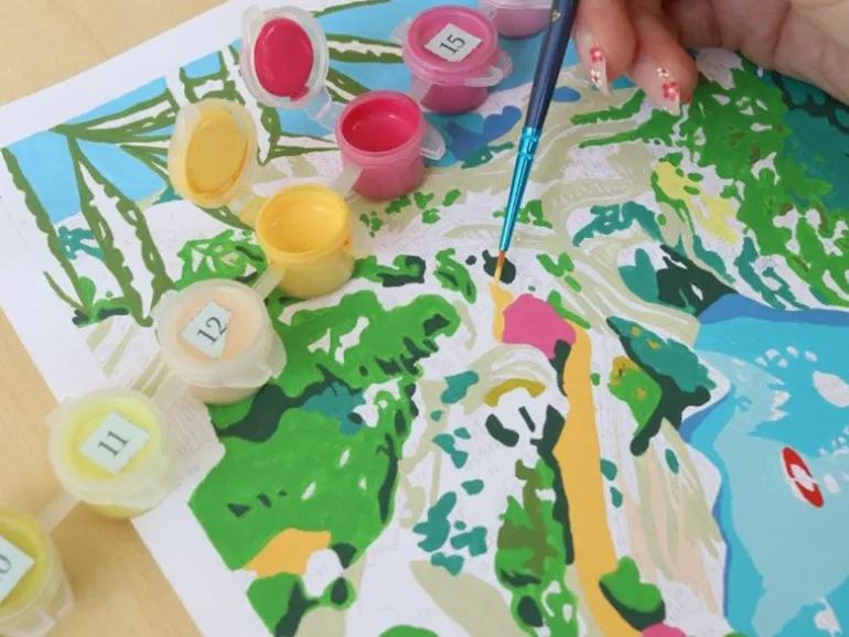 Coffret peinture au numéro - Petit Pinceau - Les Gorges du Verdon par Nolwenn Studio