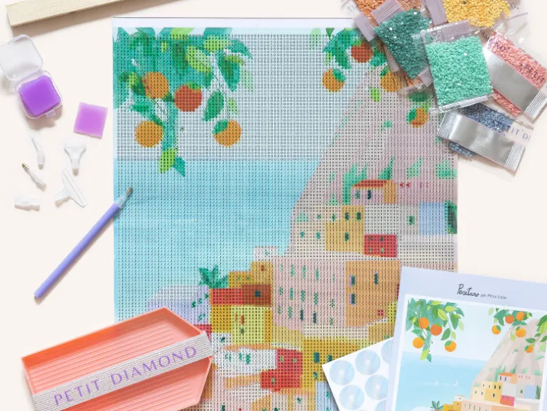 Coffret Petit Diamond - Diamond Painting Positano par Petra Lidze