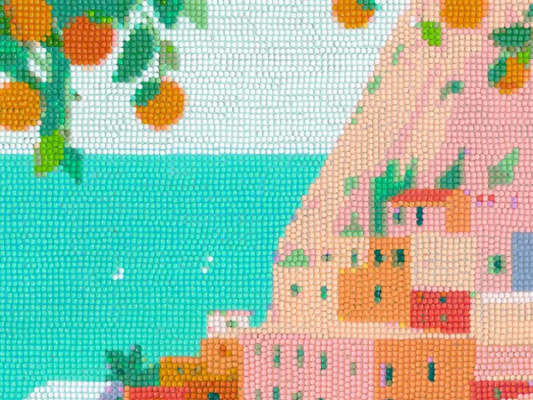 Coffret Petit Diamond - Diamond Painting Positano par Petra Lidze