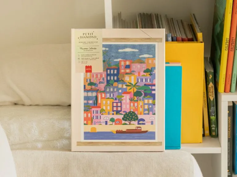 Coffret Petit Diamond - Diamond Painting Maisons Colorées par Coralie Fau