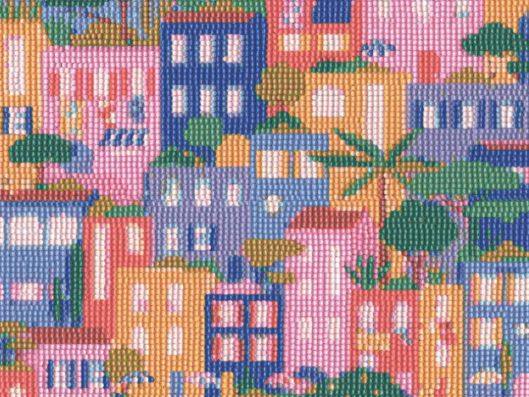 Coffret Petit Diamond - Diamond Painting Maisons Colorées par Coralie Fau