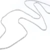 Collier 44,5 cm - chaîne bille - plaqué platine