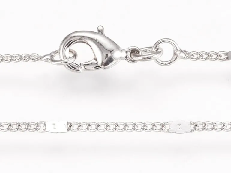 Collier 45 cm - chaîne nuage - flash argent
