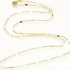 Collier 45 cm - chaîne nuage - doré à l'or fin 24 K