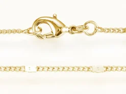 Collier 45 cm - chaîne nuage - doré à l'or fin 24 K