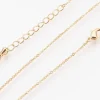 Collier 44,5 cm avec chaîne d'extension - chaîne forçat - doré à l'or fin 18K