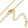 Collier chaîne boule en laiton doré à l’or fin