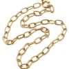 Collier chaîne câble 41,3 cm - acier inoxydable 304 doré à l’or fin