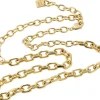 Collier chaîne câble 57,1 cm - laiton doré à l’or fin