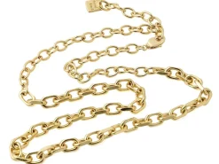 Collier chaîne câble 57,1 cm - laiton doré à l’or fin